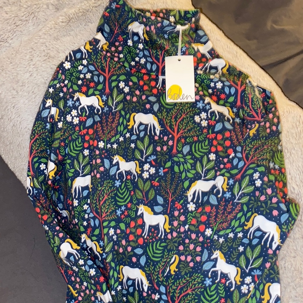 Mini Boden Turtleneck 8-9Y unicorn